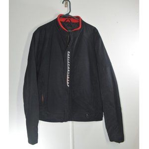 Men's Black Harley Davidson Nylon Jacket with Red Collar Lining
